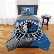 NORTHWEST Dallas Mavericks Juego de edredσn con licencia oficial de la NBA - Full/Queen & Twin/Twin XL - Ropa de cama suave con logotipo del equi