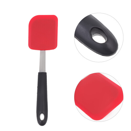 1 Pièce Spatule En Silicone Résistante Chaleur (Rouge) 2