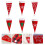 6 housses de rangement pour couverts de Noël, protections 2