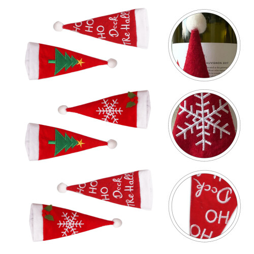 6 housses de rangement pour couverts de Noël, protections 2