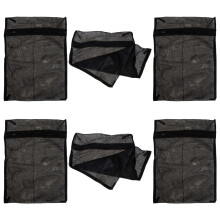 6 sacs à linge en maille pour lingerie – pratiques, noirs