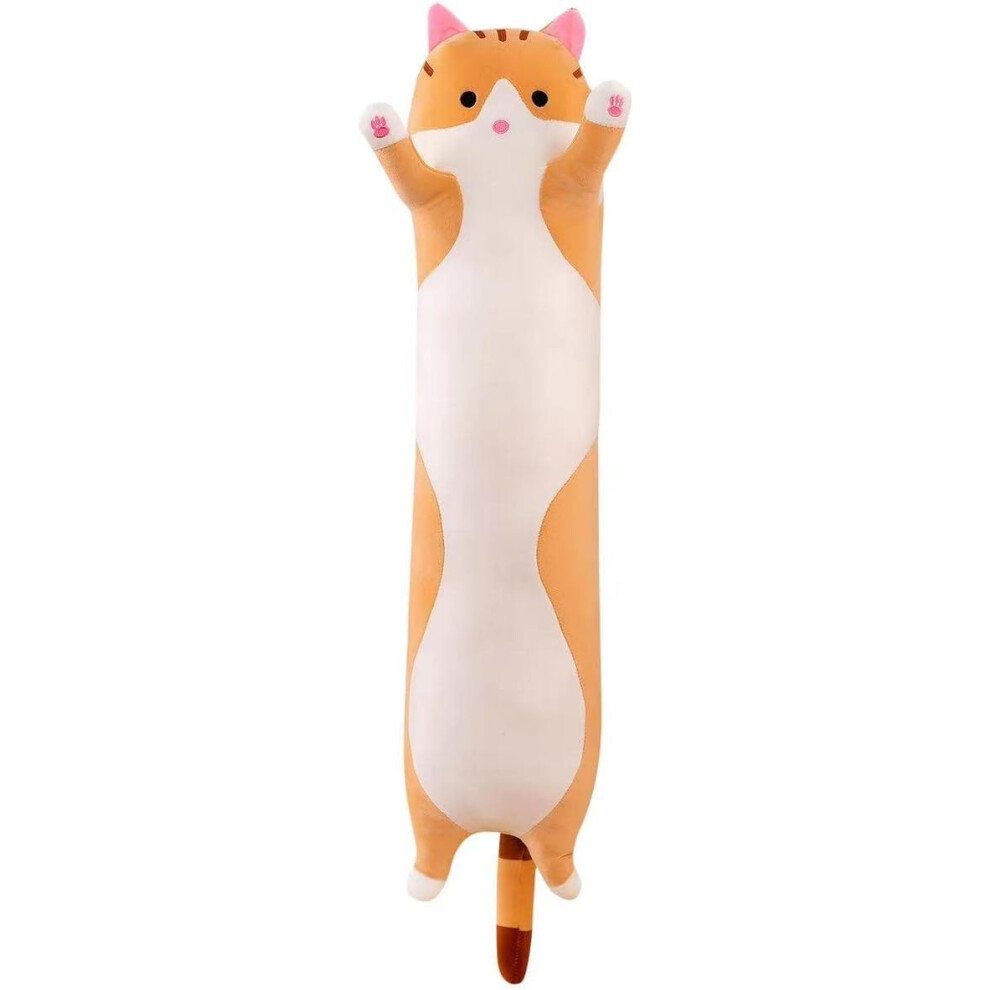 Cute Plush Cat Doll Cat Plush Pillow Doll Toy Soft Cat Stuffed Animals Long Pillow Toy Kitten Body Pillow Gift for Kids and Girlfriend