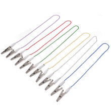 6pcs napkin holder dental bib crocodile clip with flexible metal chain