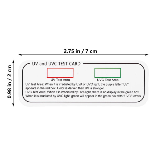 6 UV-Testkarten, tragbar, für UVA- UVC-Bereiche 2