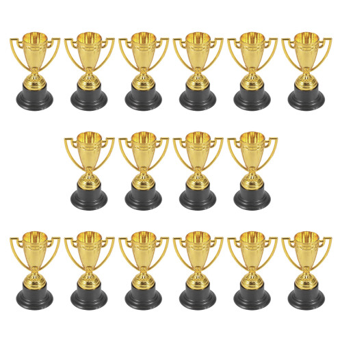 16 plastic trofeeën prijsjes kinderspeelgoed awards