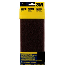 3M Handschuurpad voor metalen afwerking 4,375 inch bij 11 inch Kastanjebruin Medium (7414NA)