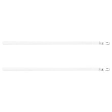2Stk Universal Gardinenstange Aus Mit Haken Für Öffnungsgriff
