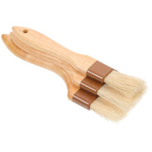 3-teiliges Bürstenset mit Holzgriff für Grill, und Saucen