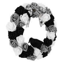 rose halloween kranz mit künstlichen blumen und für tür