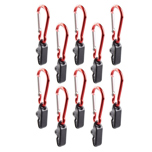 10 spannclips mit karabiner für plane