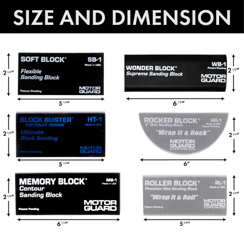 Motorskydd - 6st slipblockssortiment (AP-2) One Size 2