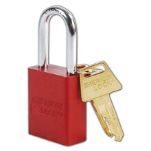 Cadenas de sécurité en aluminium Master Lock A1106RED avec anse de 1/4" x 1-1/2", 1-cadenas, rouge