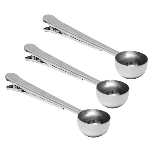 3 kaffeelöffel teelöffel mit clip für milch