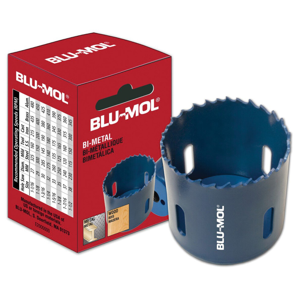 Disston E0102452 4-3/4-Inch Boxed Blu-Mol Bi-Metal Hole Saws, 121Mm 035781024525