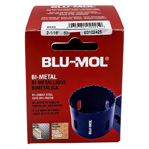 Disston E0102425 2-1/16-Inch Boxed Blu-Mol Bi-Metal Hole Saws, 52mm 1