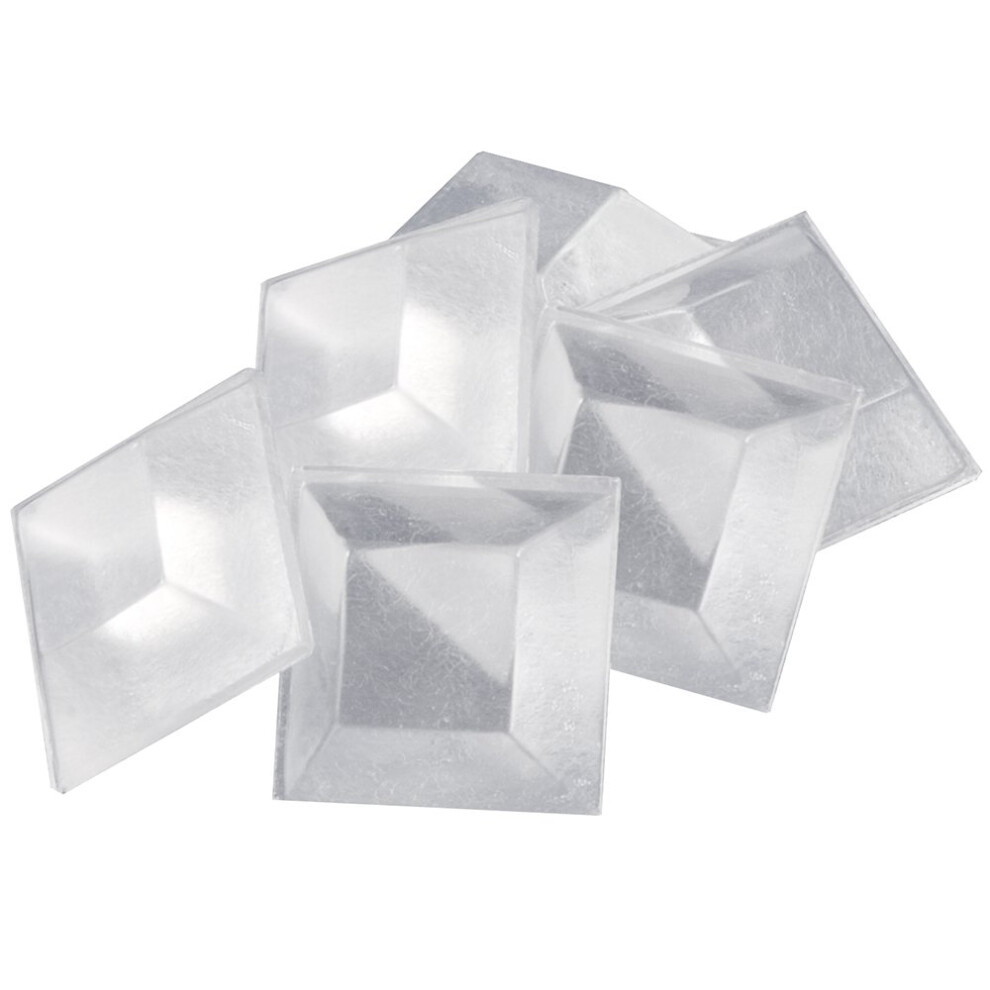 Softtouch 3/4"""" Square Self Stick Cabinet Bumper Pads To Dampen Sound And Protect Surfaces Clear 3/4"""" 6 Pack 074523011430