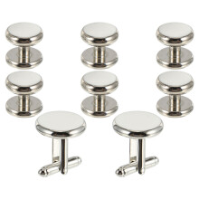 lot de 8 boutons de manchette ronds en style pour