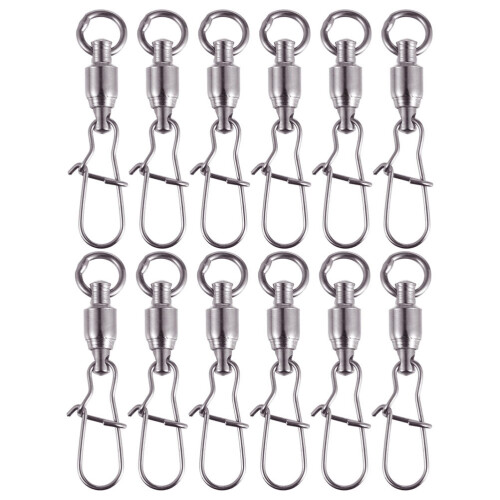 20 uds. mosquetones giratorios de inoxidable para