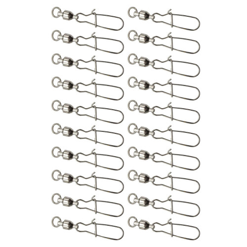 20 uds. mosquetones giratorios de inoxidable para 2