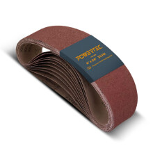 POWERTEC 110070 4 x 24 tums slipband 10PK 400 korn aluminiumoxid bandslip slipband slippapper fr oscillerande band och spindel sliper