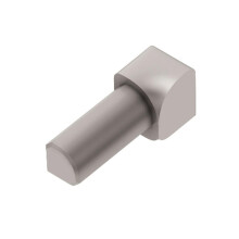 Schluter Rondec 90 i hj?rne med afrundet afsl?rende overflade - Finishing og kantbeskyttelsesprofil - 3/8"""" aluminium satin anodiseret - IV/RO100