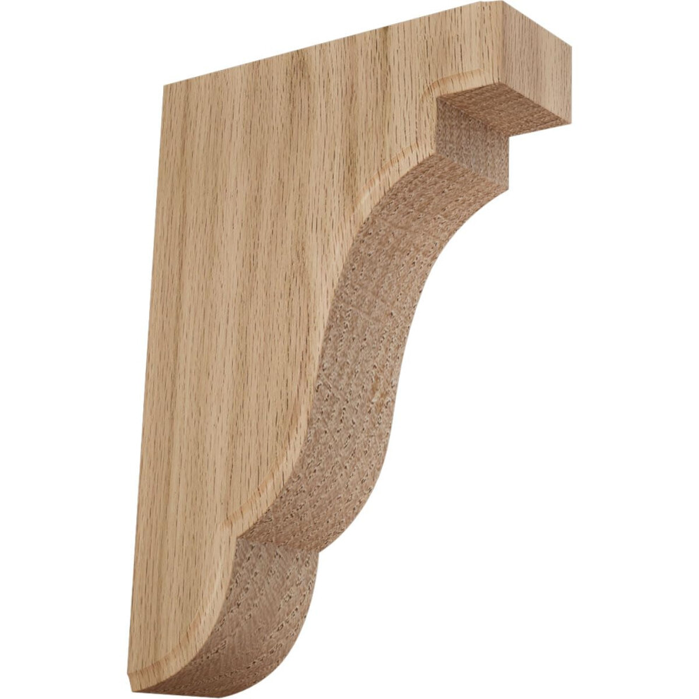 Ekena Millwork BKTW02X05X08BERO Bedford Wood Wood Brackets 1 3/4""""W x 5""""D x 7 1/2""""H Red Oak-image-OPC-PM95QVZ-NEW