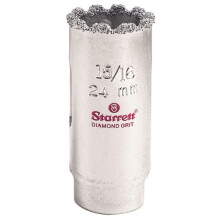 Starrett Diamond Grit Gatenzaag - Ideaal voor het boren van gaten met een kleine diameter - 15/16"""" Diameter 1-5/8"""" Snijdiepte 1/2-20 Draadmaat