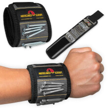 MagnoGrip magnetisk armb?nd til at holde skruer S?m Borestykker Super st?rke magneter Justerbar rem Essentielt v?rkt?j til g?r-det-selv-h?ndv?rke