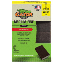 Gator Multi-Surface Schuurspons 3"" x 4"" x 1"""" 80/120 korrel medium/fijn, 6 stuks