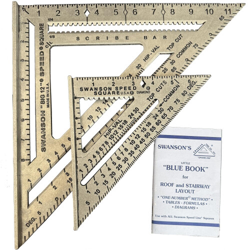 SWANSON Tool Co., Inc SW1201K Pacchetto Valore 7" Speed Square e Big 12 Speed Square