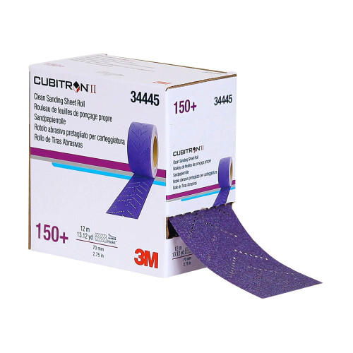 3M 3M Cubitron II Hookit Ρολό Αφρώδους Φύλλου, 34445, Πολλαπλές Τρύπες, 70 mm x 12 m, Βαθμός 150+ 1