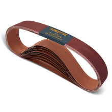 POWERTEC 111550 2 x 72 tums slipband 60 korn aluminiumoxid Bandslipare Slipband fr bandslip Tr & frgslipning Metallpolering 10PK