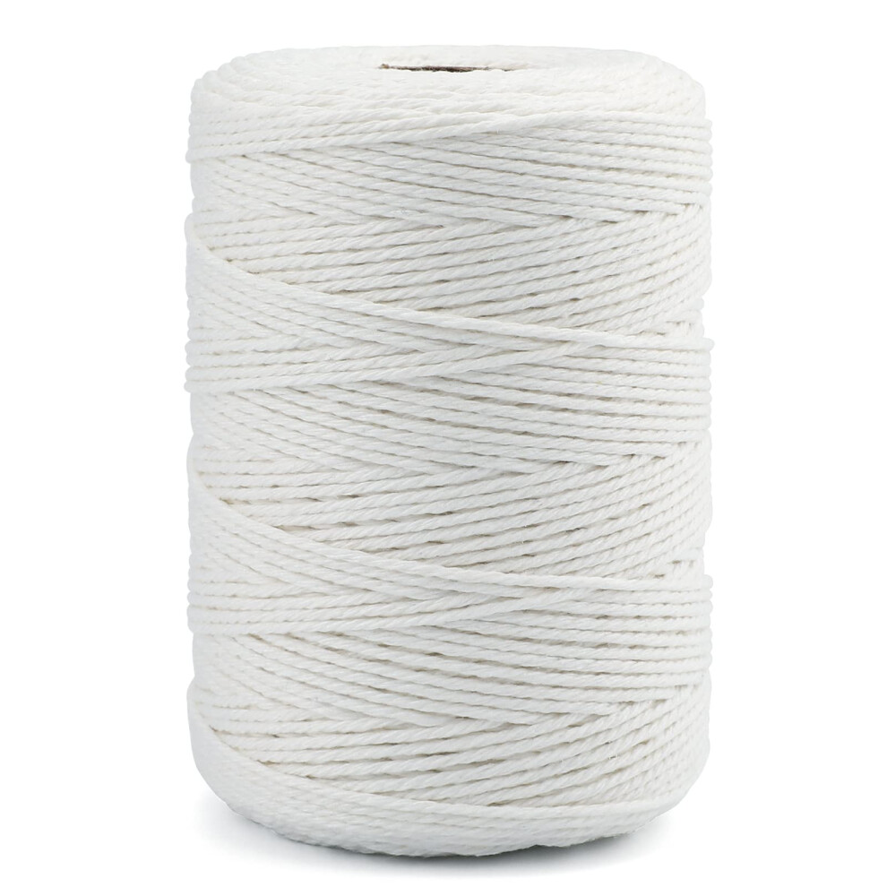 2Mm Butchers String, 656Ft Strong White String, Natural Food Grade Cooking String, Cotton String For Kitchen Rotisserie Chicken, Tying Meat, Making 736950710125