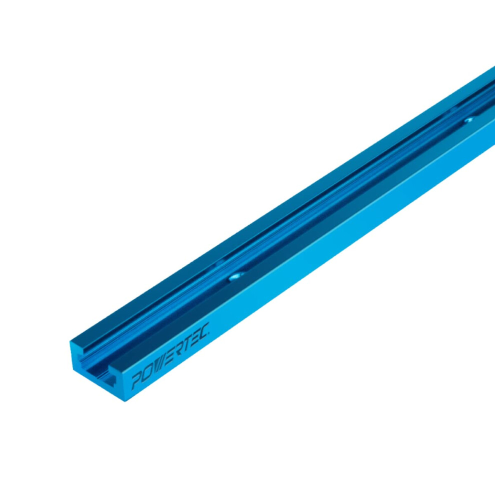 Powertec 71065 24 Inch Double-Cut Profile Universal T-Track With Predrilled Mounting Holes 1Pk T Track For Woodworking Jigs And Fixtures Drill Pre 709619857110