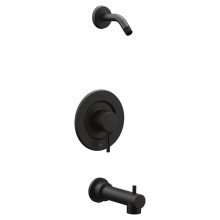 Moen Align Kit di rivestimento moderno per vasca e doccia con bilanciamento della pressione Posi-Temp nero opaco senza valvola per soffione richi