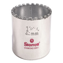 Starrett Diamond Grit Hulsav - Ideel til boring af sm? huller - 1-9/16"""" Diameter 1-5/8"""" Sk?redybde 5/8-18 Gevindst?rrelse A2/A10 Arbor Silver -