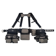 Bucket Boss Mullet Buster 3 Bag V?rkt?jsb?lte med seler i Gr? 55135 Sort fuld st?rrelse