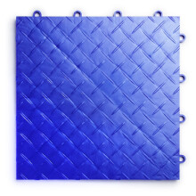 Store gulve RaceDeck diamantpladedesign Holdbar sammenl?sende modul?r garagegulvfliser (kongebl? 24 pakke med 12 x 12"" fliser)