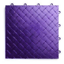 Big Floors RaceDeck Diamond Plate Design Duurzame in elkaar grijpende modulaire garagevloertegel (paars 12 stuks van 12 x 12"""" tegels)