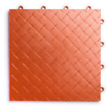 Store gulve RaceDeck Diamond Plate Design Holdbar sammenl?sende modul?r garagegulvfliser (orange 24 pakke med 12 x 12"""" fliser)