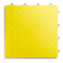 Store gulve RaceDeck Diamond Plade Design Holdbar sammenl?sende modul?r garagegulvfliser (gul 24 pakke med 12 x 12"""" fliser)