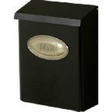 Gibraltar Mailboxes Designer gegalvaniseerd staal aan de muur gemonteerde zwarte afsluitbare brievenbus 12-1/2 inch H x 4-3/8 inch B x 9-5/8 inch