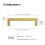 Goldenwarm Χρυσά Χερούλια Ντουλάπας -LSJ12GD128 Χρυσά Χερούλια Σύγχρονα Τετράγωνα 2