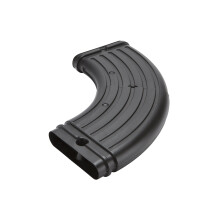 Downspout Extender, Adjustable Elbow, Black PVC, 15-In. -4631