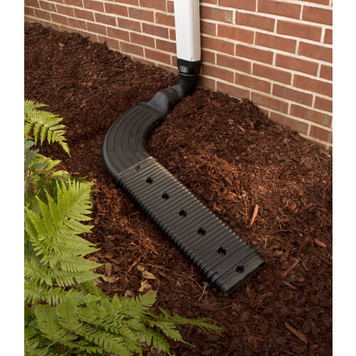 Downspout Extender, Adjustable Elbow, Black PVC, 15-In. -4631 2
