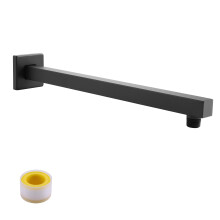 KES Douchekop Verlengarm, 16-Inch Vierkante Regendouchearm met Flens SUS304 RVS Matt Zwart