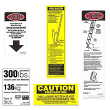 Werner 300 LB Fiberglass Verlengladder Label Kits (Verpakking van 6)