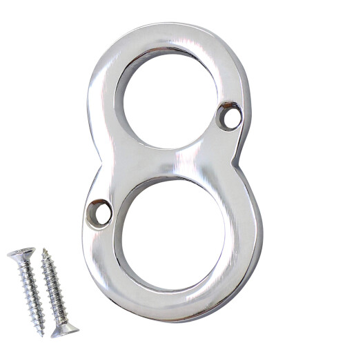 RCH Hardware NO-BR235-50 Messing nummer 2 tommer poleret krom