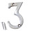 RCH Hardware NO-BR235-50 Messing nummer 2 tommer poleret krom 1