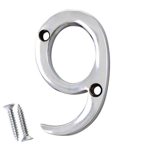 RCH Hardware NO-BR235-50 Messing nummer 2 tommer poleret krom
